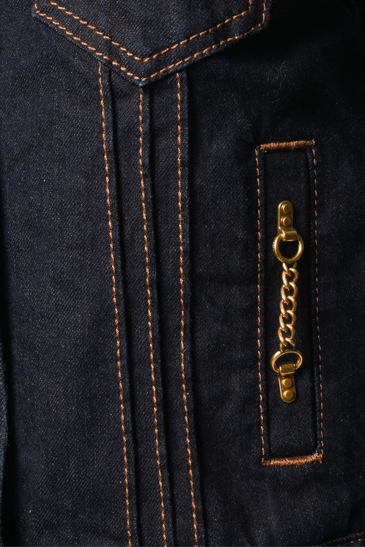 Coach Size 2 1941 Everday Logo Chain Denim Jacket