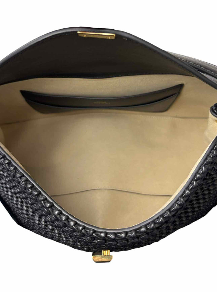 Toteme T-Lock Woven Leather Purse