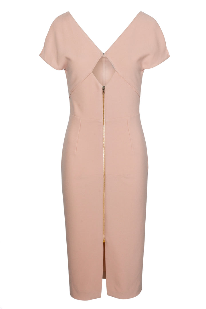 Roland Mouret Size 6 Cap Sleeve Midi Dress