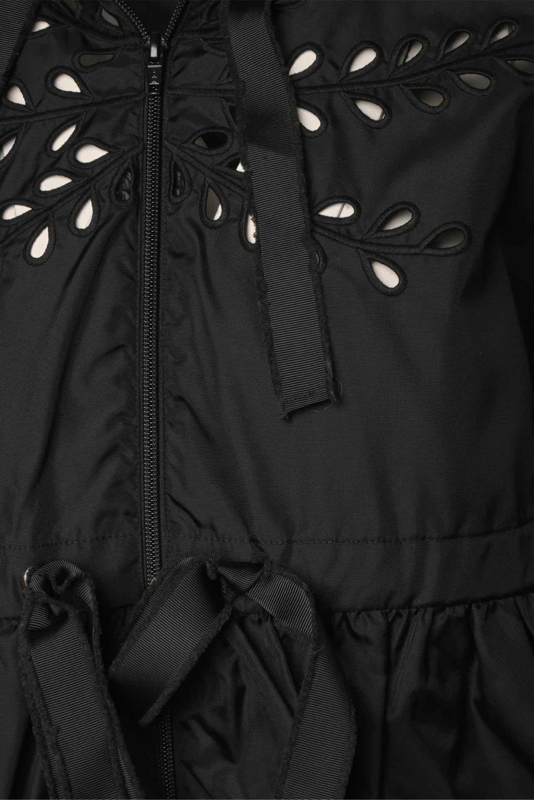 Red Valentino Size 2 Eyelet Nylon Belted Jacket