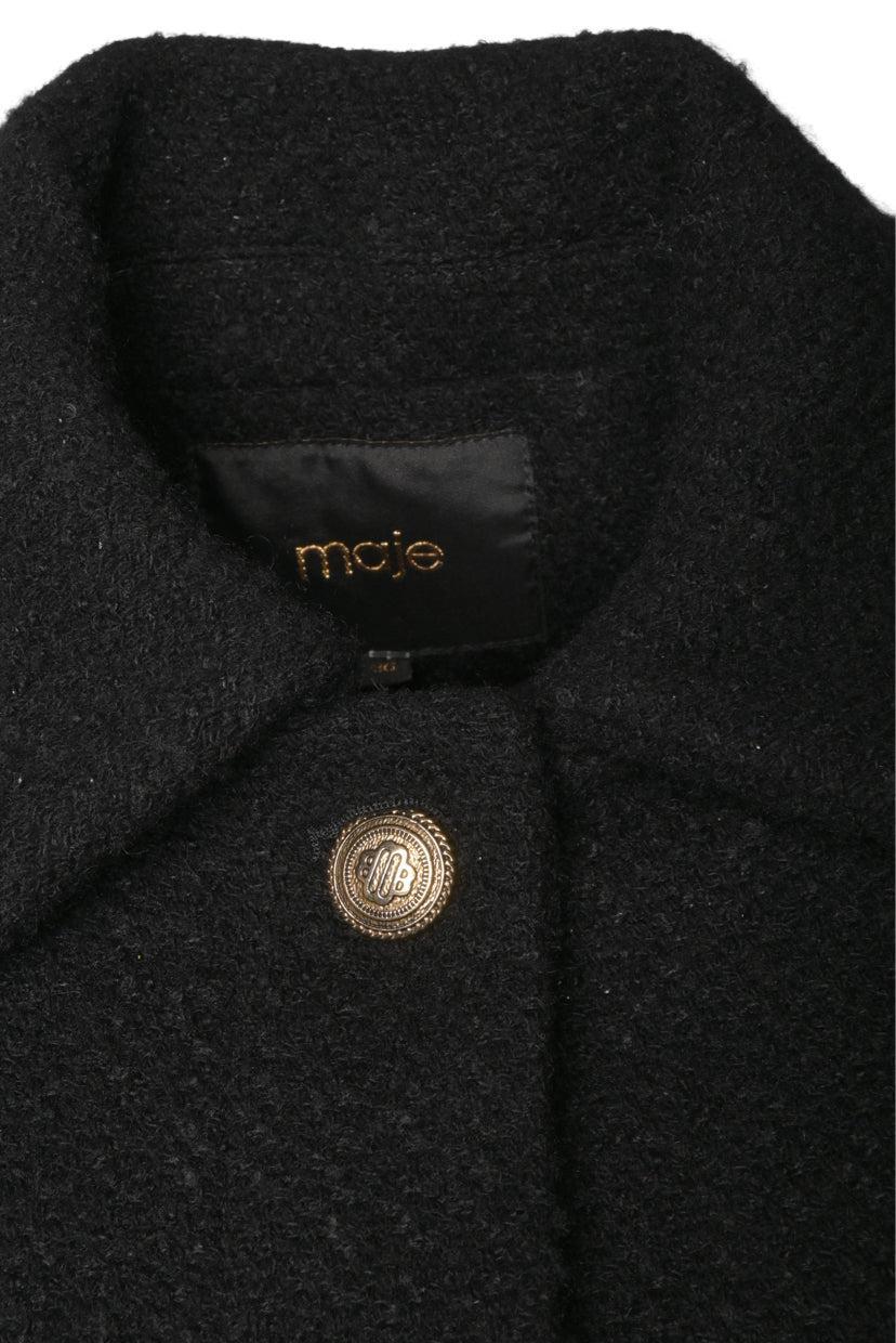 maje Size 36 Tweed Coat
