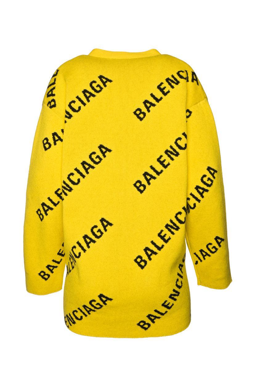 Balenciaga Size XS 2020 Unisex Allover Logo Cardigan