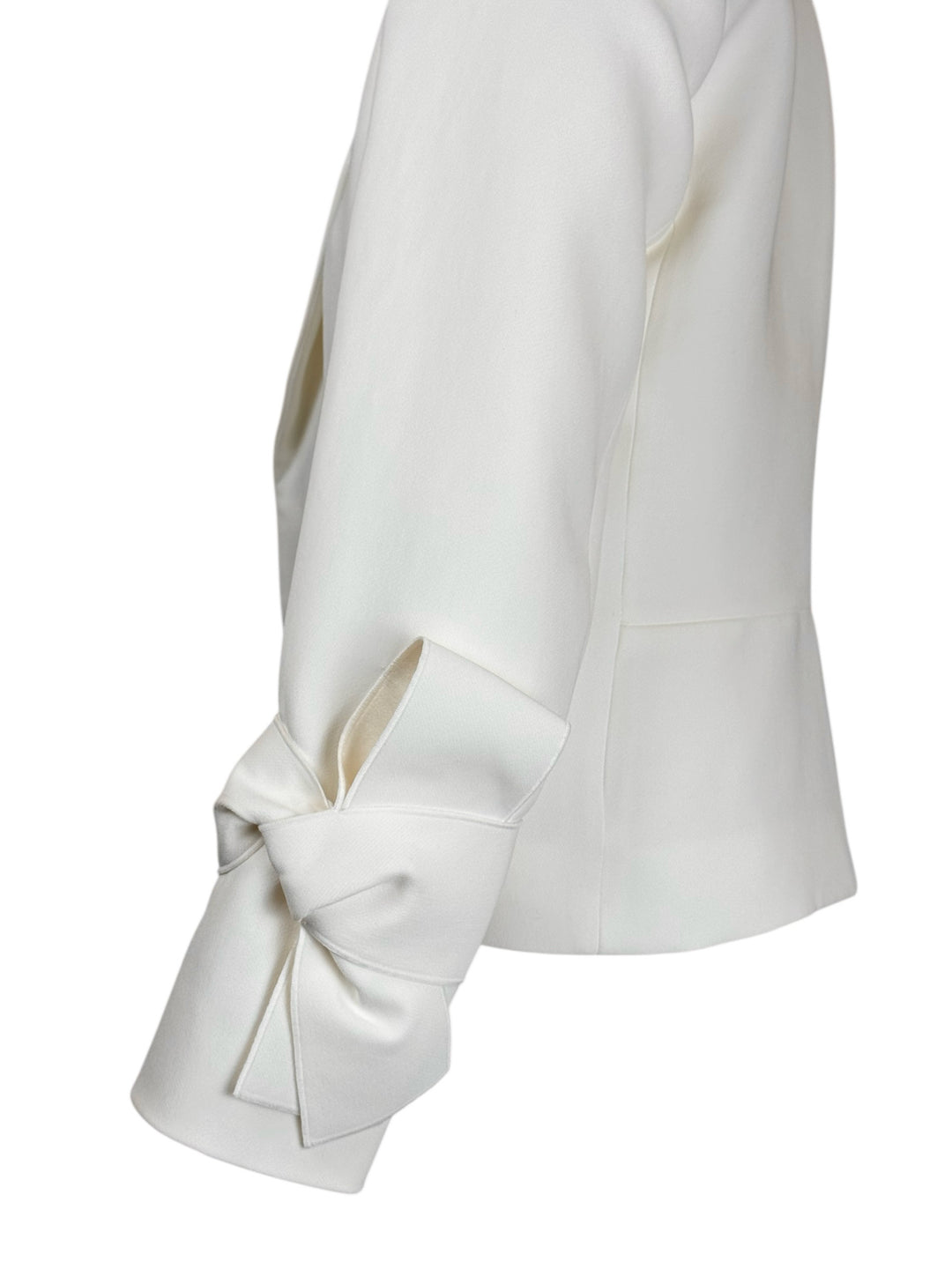 Roksanda Size 12 Cropped Bow Tie Cuff Blazer