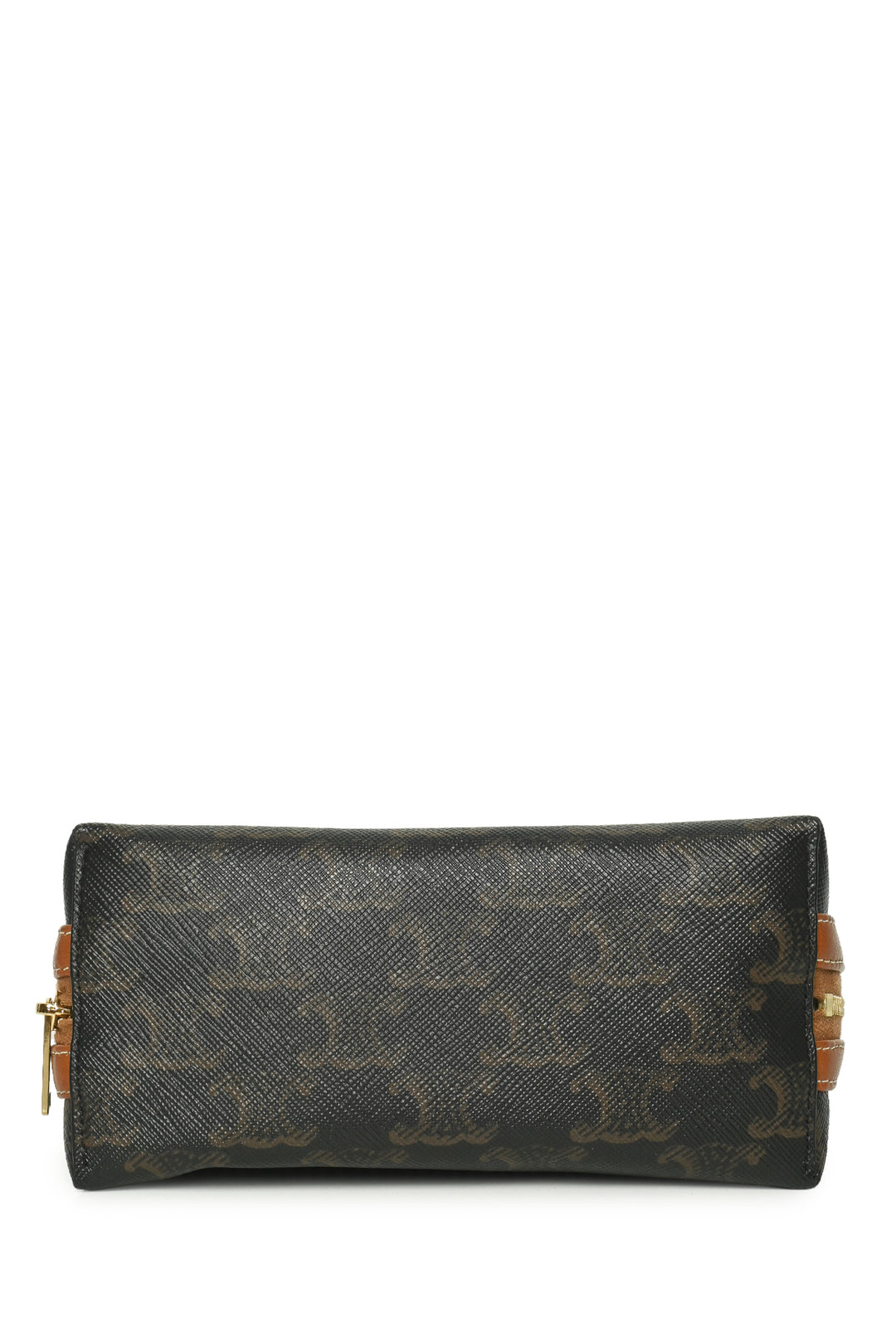 Celine Triomphe Canvas & Lambskin Clutch On Chain Crossbody
