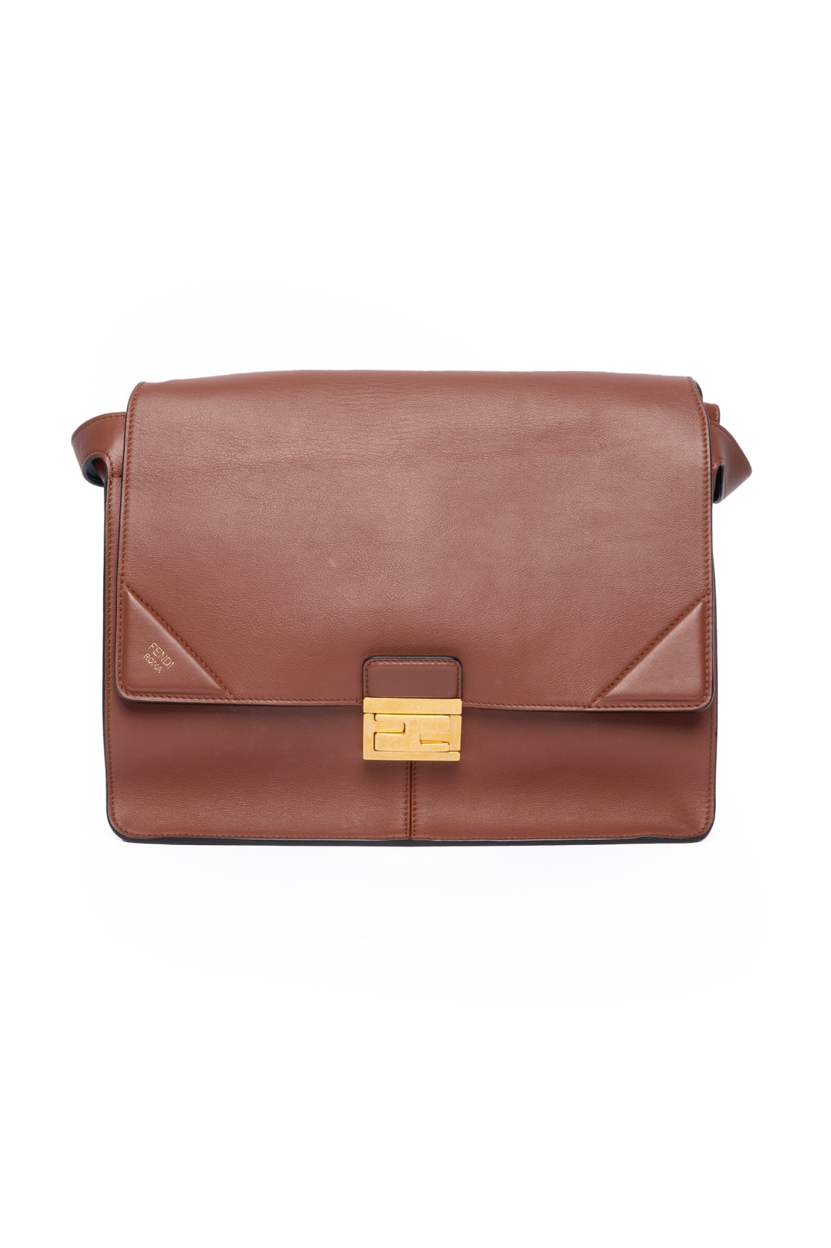 Fendi kan u leather shoulder bag sale