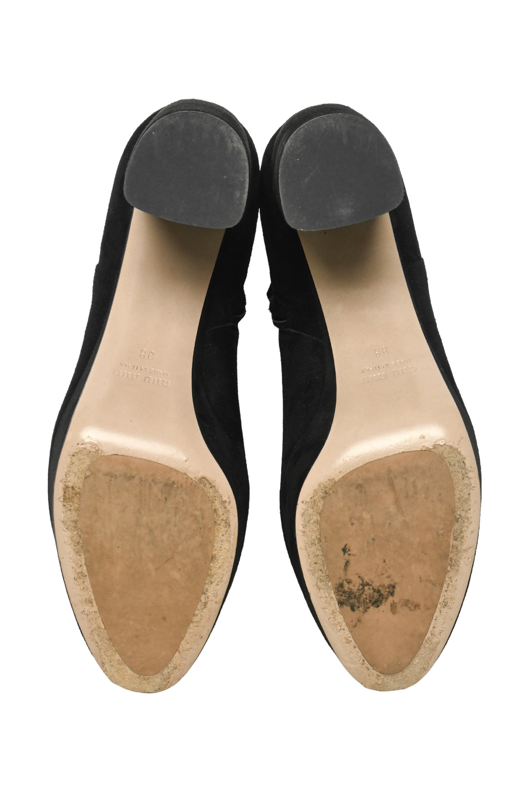 Miu Miu Size 38 Platform Suede Ankle Boots