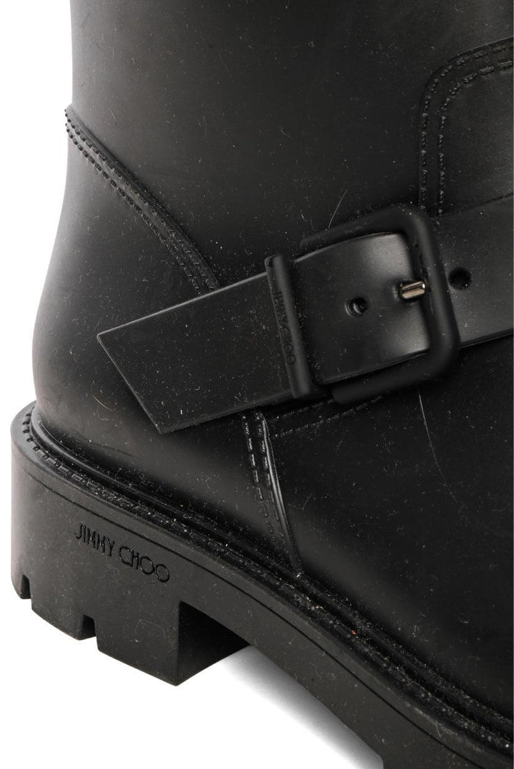 Jimmy Choo Size 40 Yael Flat Rubber Rain Boots