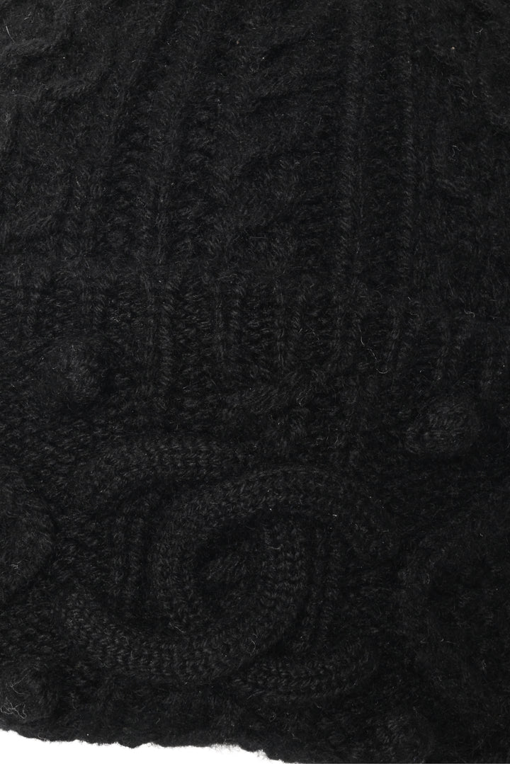 Chanel Size OS Cable Knit CC Cashmere Beanie