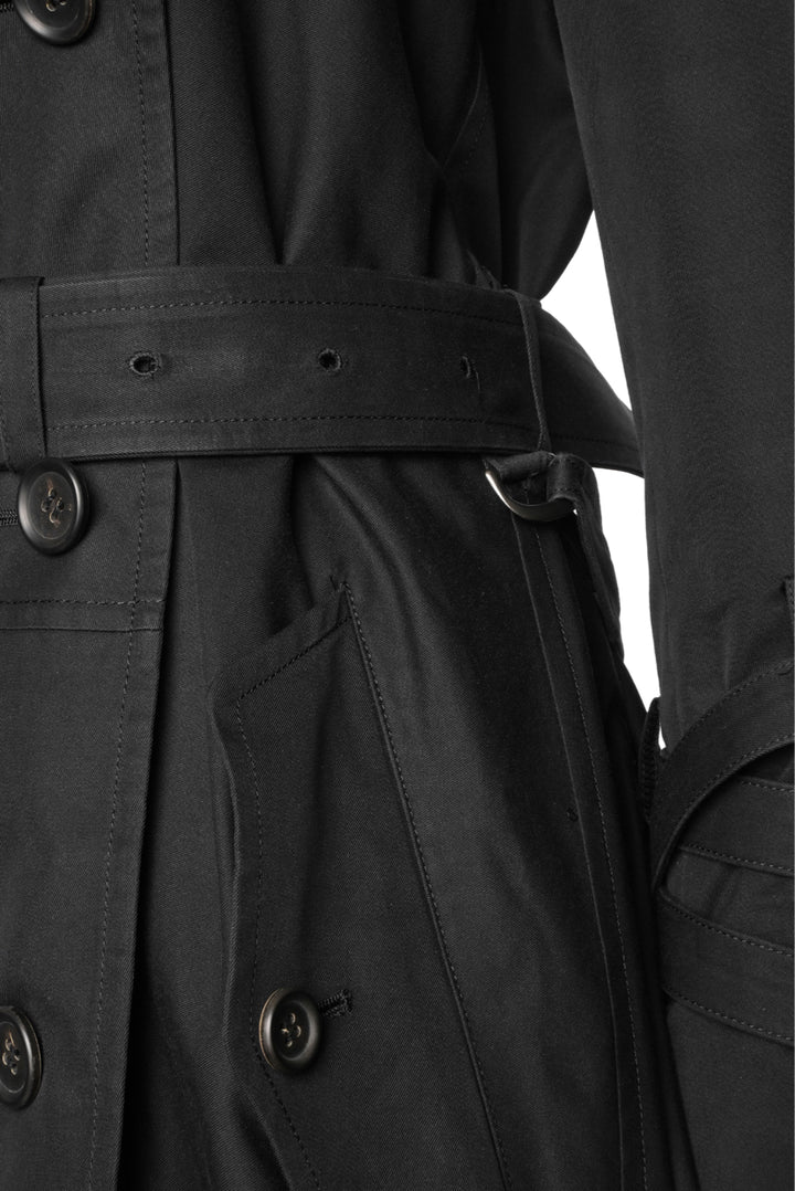 Issey Miyake Size 3 Cotton & Silk Blend Trench Coat