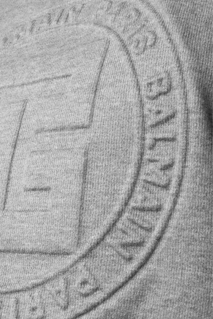 Balmain Size XS Embossed Logo Cropped Sweatshirt