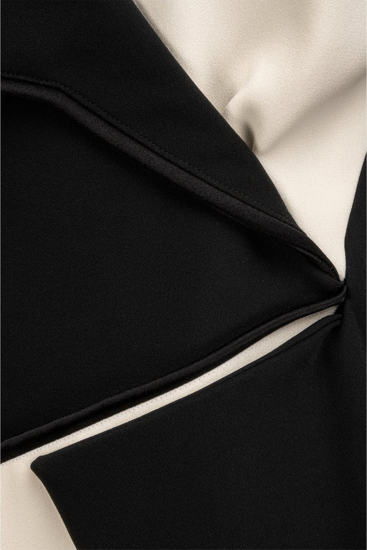 Mugler Size 42 Bonded Crepe Long Sleeve Mini Dress