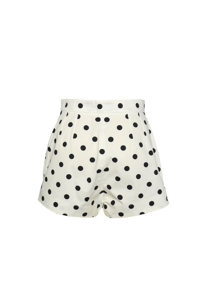 Dolce & Gabbana Size 40 High Waisted Polka-dot Mini Shorts