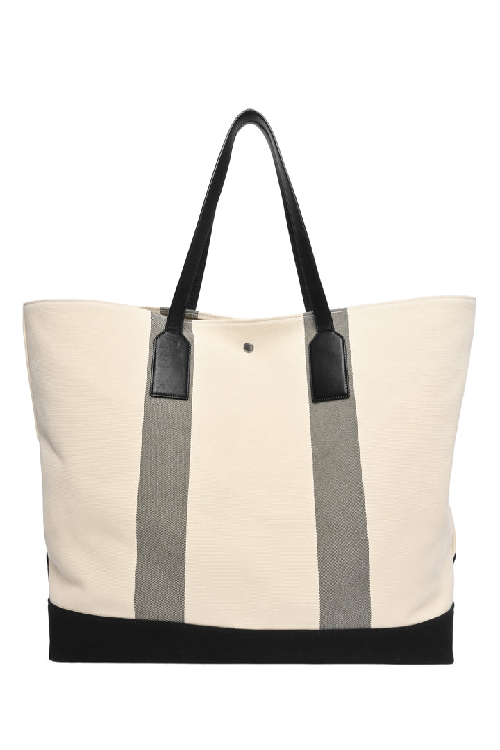 Saint Laurent Canvas Beach Shopping East West Tote