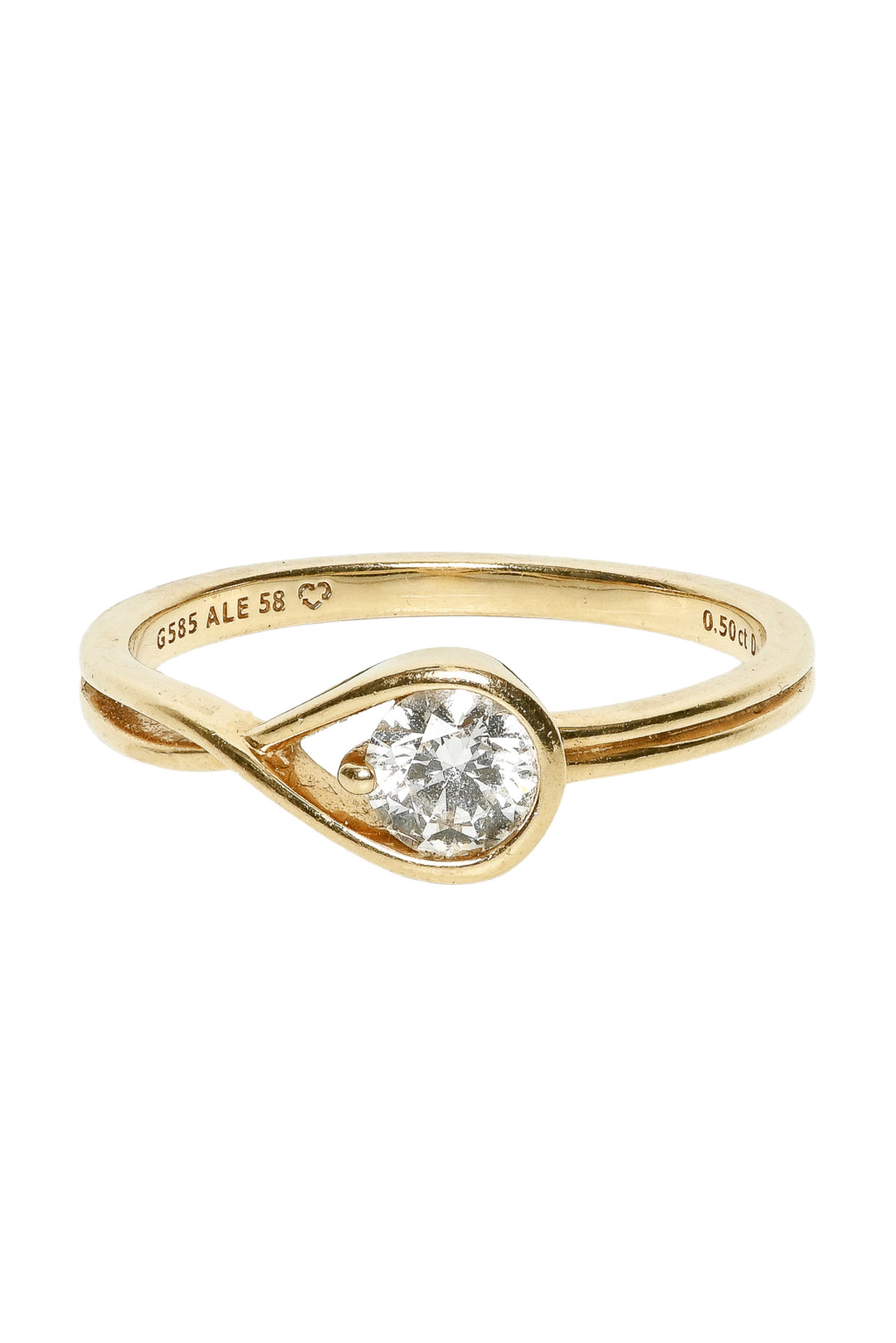 Pandora Size 8.5 14K Gold 0.50ct Lab Grown Diamond  Ring