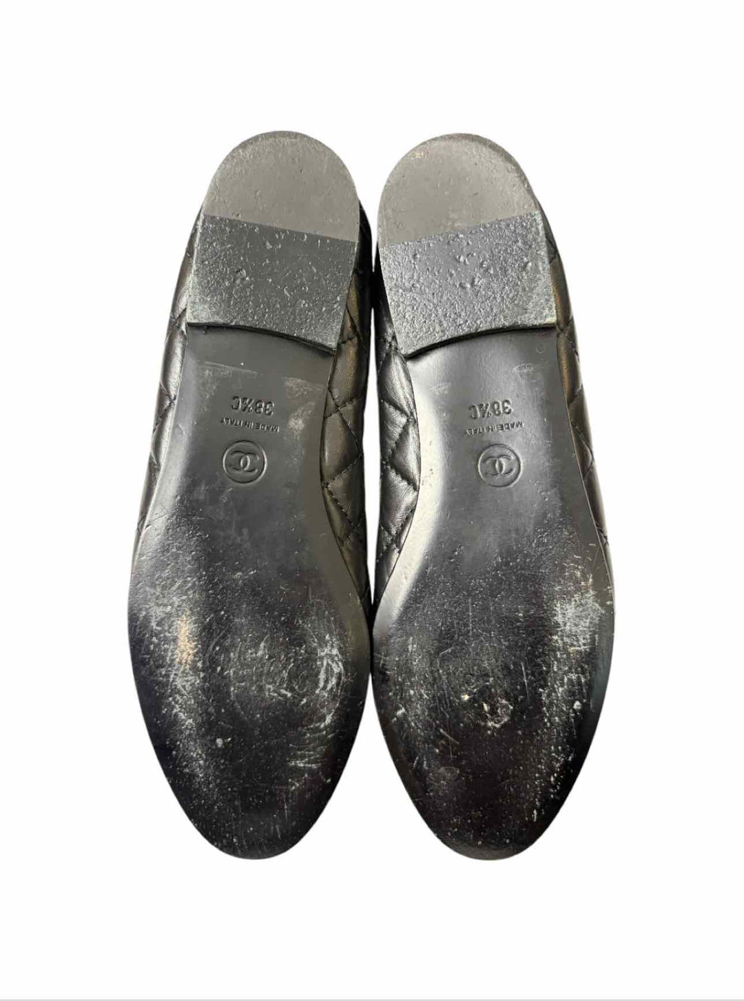 Chanel Size 38.5 Suede/Grosgain Ballet Flats