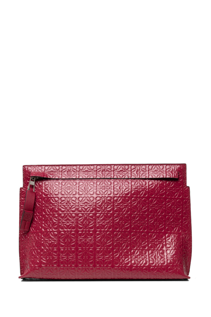 Loewe Anagram Embossed Leather T Clutch
