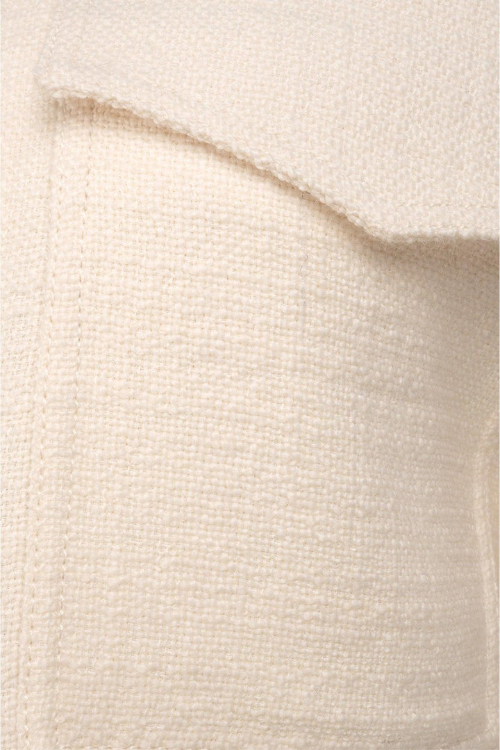 Tibi Size 00 Basketweave Patch-Detail Short Jacket