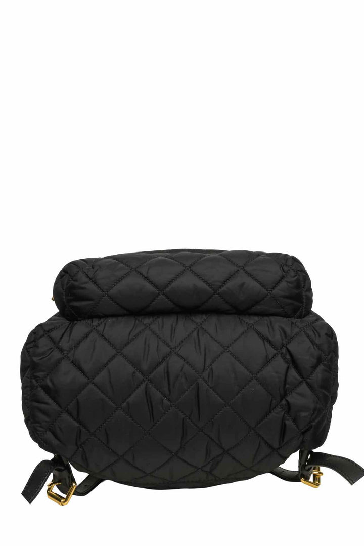 Moschino Quilted Logo Lettering Nylon BackPack