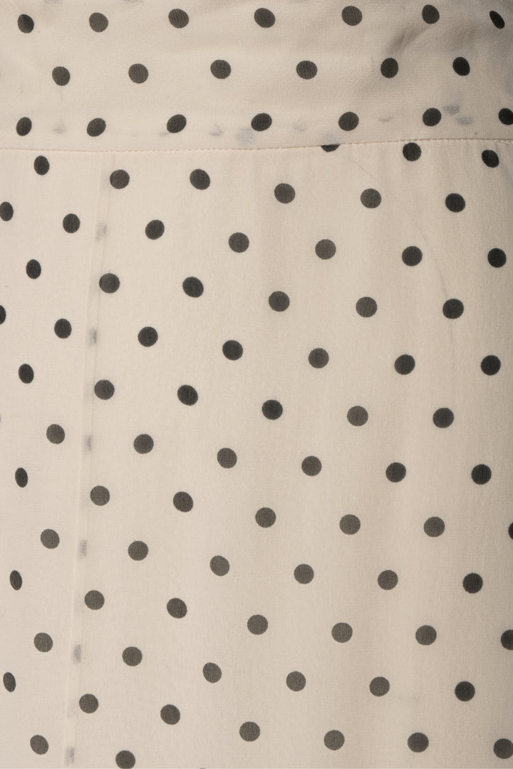 Dior Size 2 Polkadot Silk Chiffon Midi Skirt