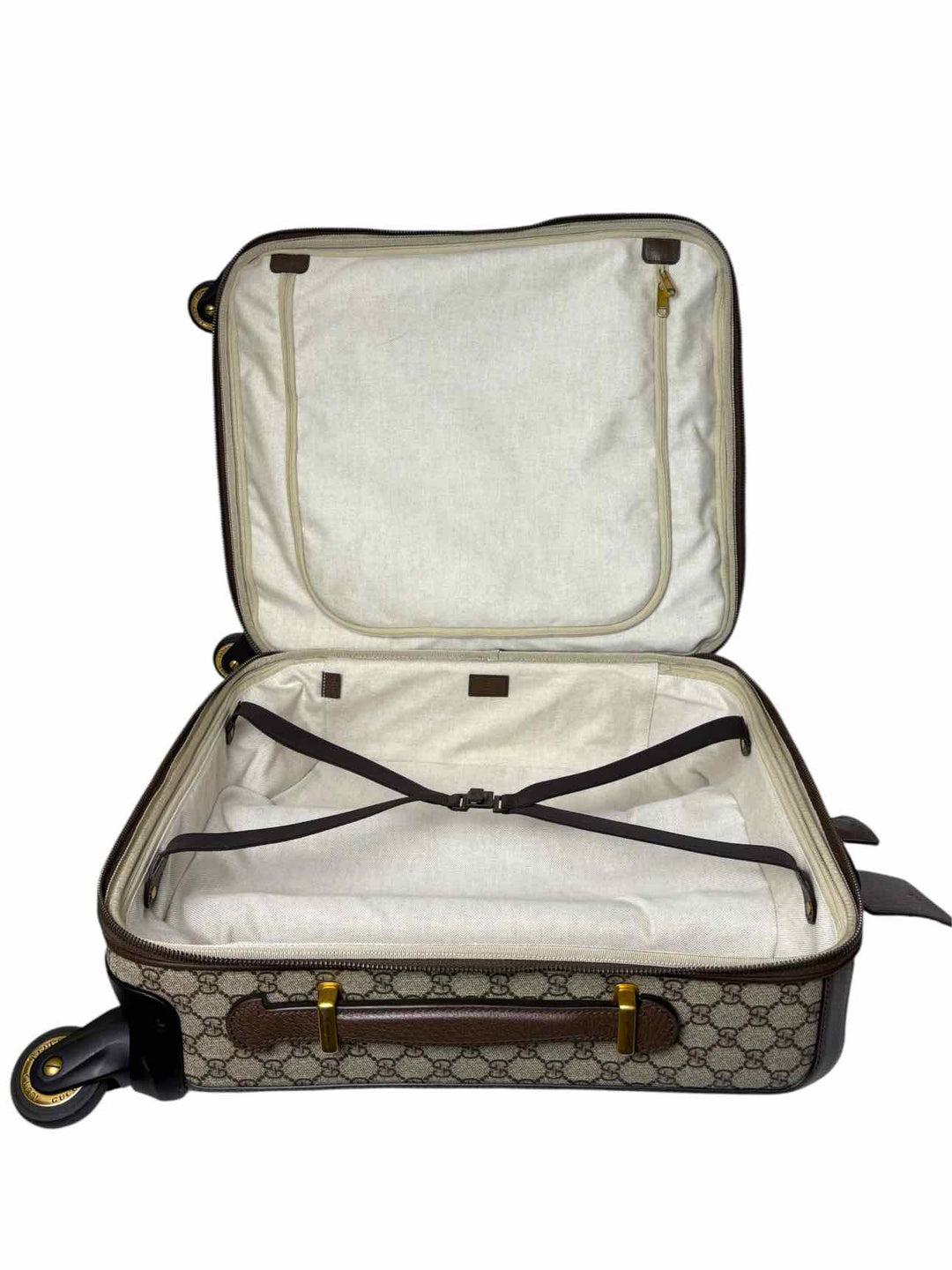 Gucci GG Supreme Web Carry On Rolling Travel Bag Luggage