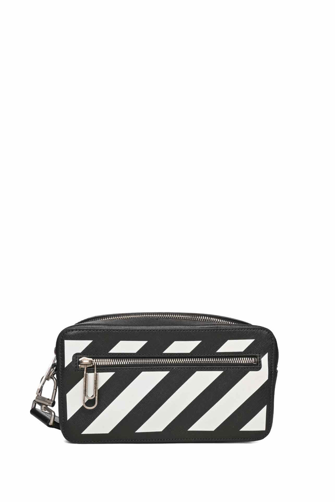 Off White Binder Diag Saffiano Pouch