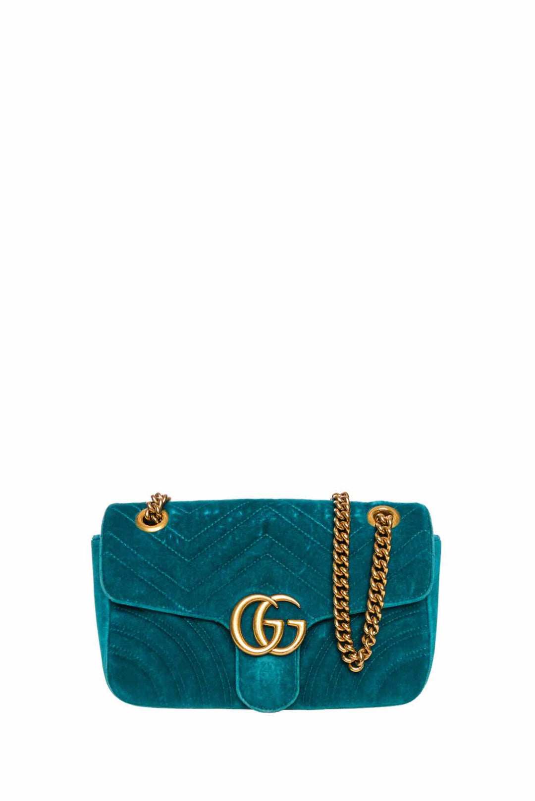 Gucci Velvet Matelasse GG Marmont Small Shoulder Bag