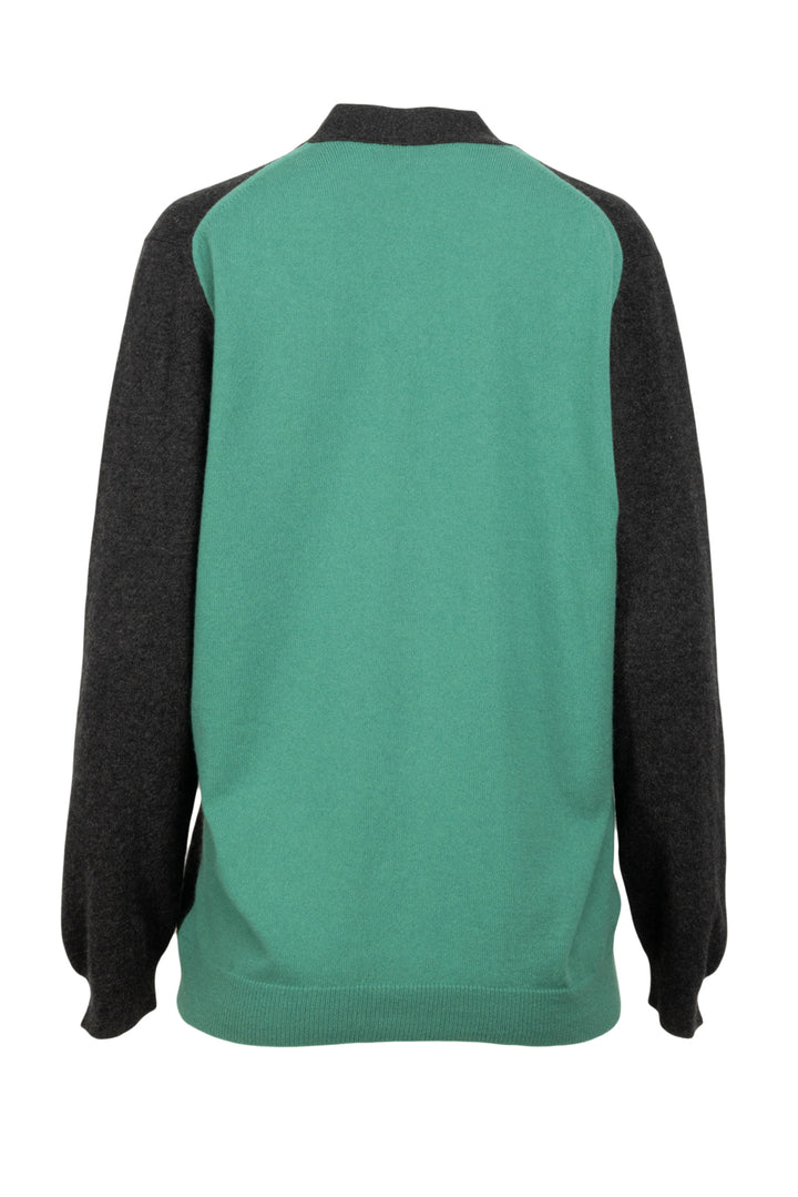 Queene and Belle Size S Icon Print Cashmere Cardigan