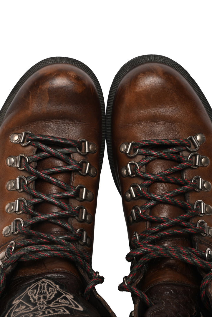 Gucci Size 8.5 Men's Leather Hiking Boots