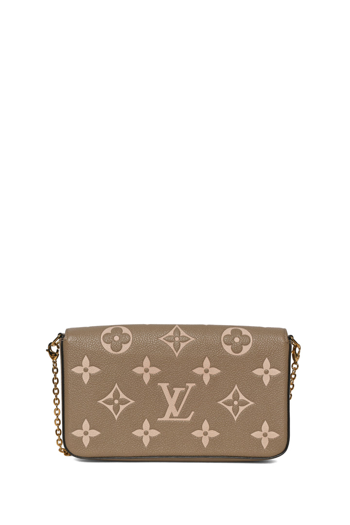 Louis Vuitton 2022 Monogram Empreinte Leather Felicie Pochette Chain Crossbody