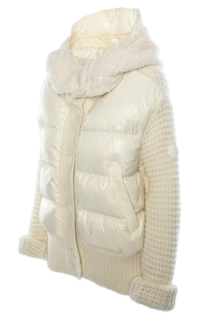 Moncler Size L Cardigan Tricot Down Jacket