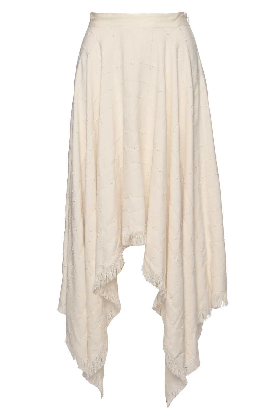 Kall Meyer Size XS Frayed Asymmetric Tweed Midi Skirt