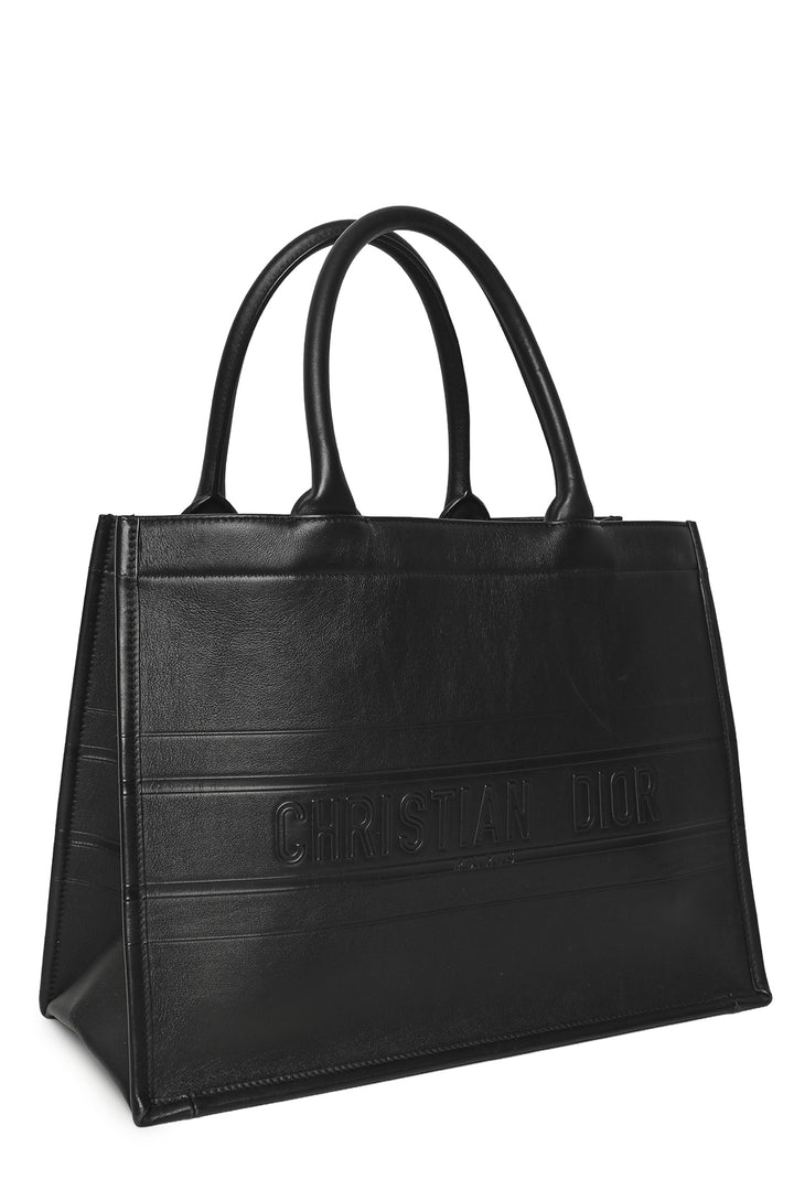 Dior 2020 Medium Embossed Calfskin Leather Book Tote
