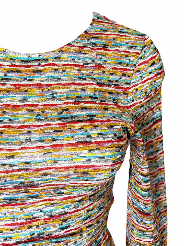 Missoni Metallic Long Sleeve T-shirt Size 44 Dress