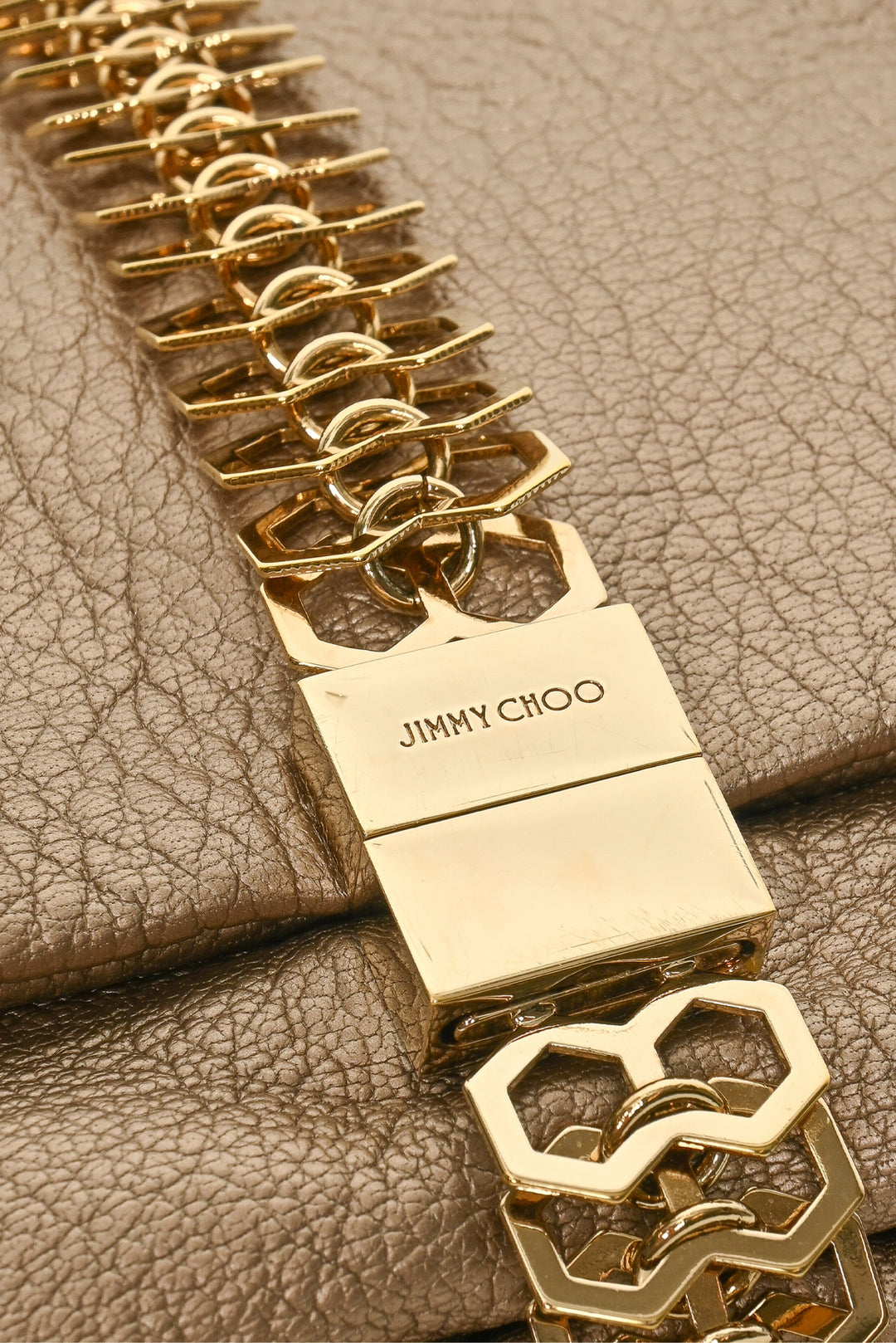 Jimmy Choo Chandra Metallic Leather Clutch