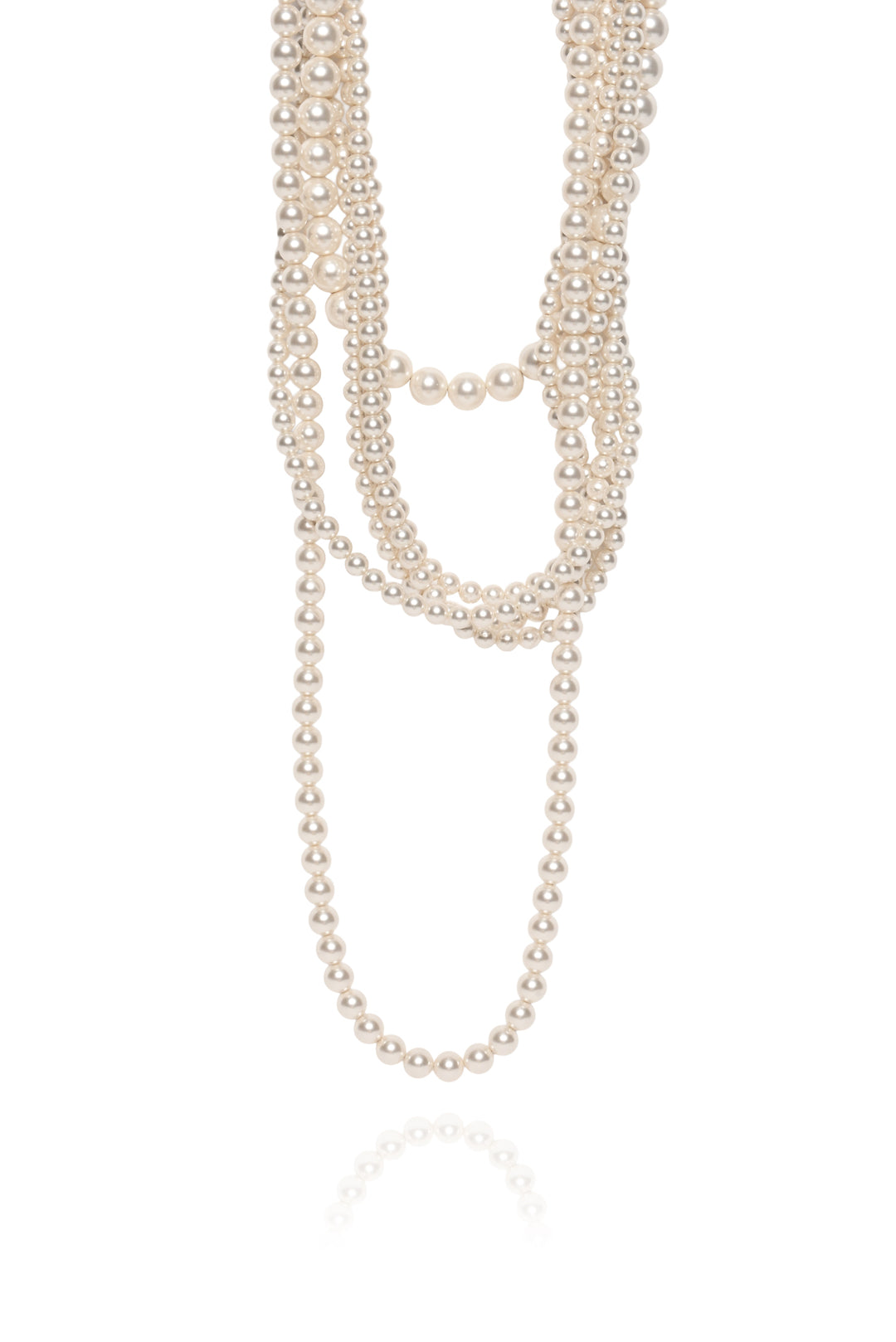 Lanvin Faux Pearl Multi Strand Necklace