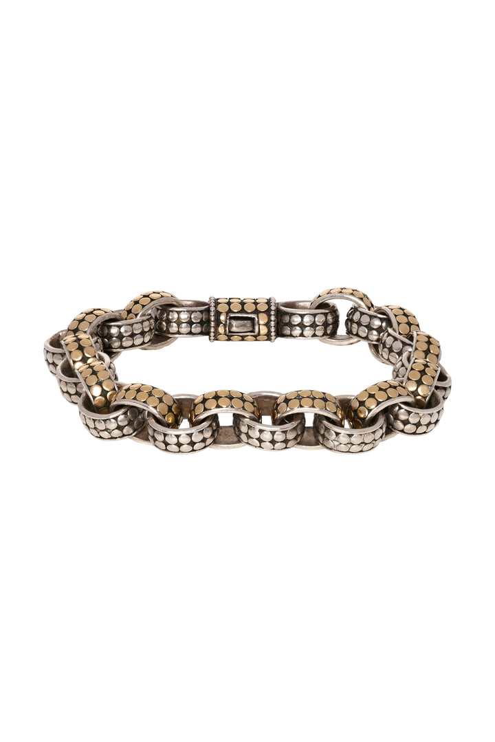 John Hardy 18K Yellow Gold & Silver Dot Collection Chain Link Bracelet