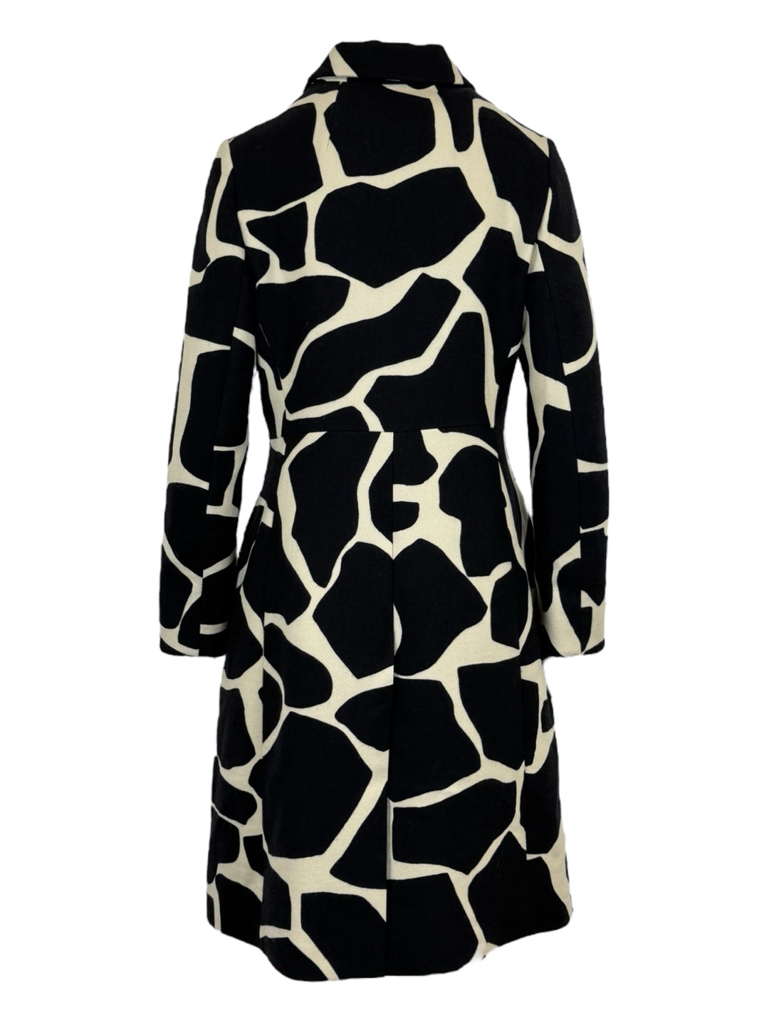 Dries Van Noten Size 40 Giraffe Print Wool Coat