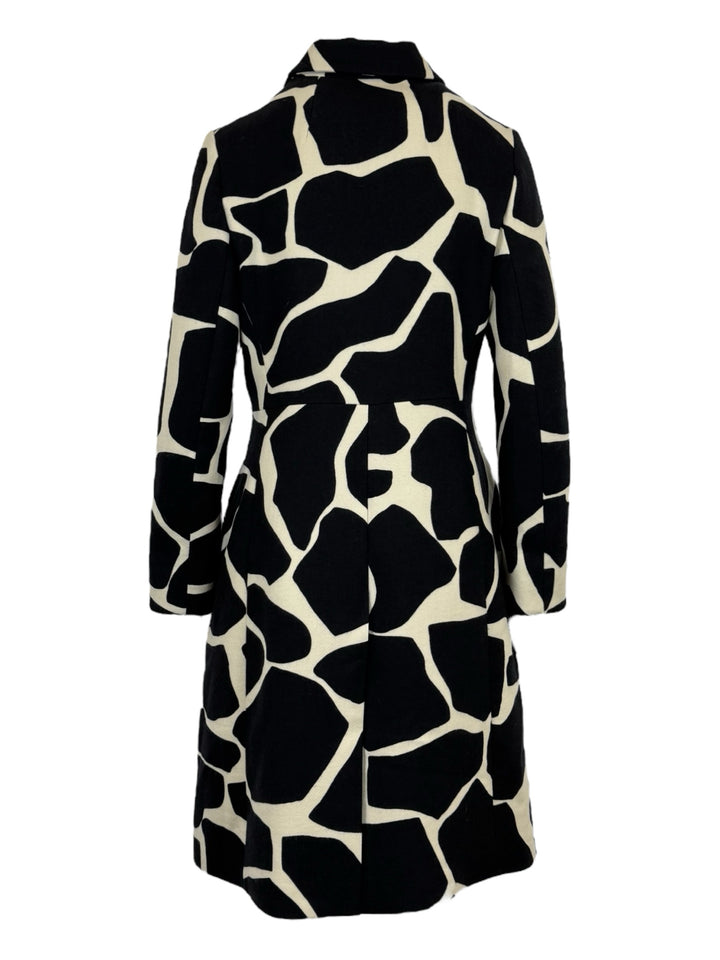 Dries Van Noten Size 40 Giraffe Print Wool Coat