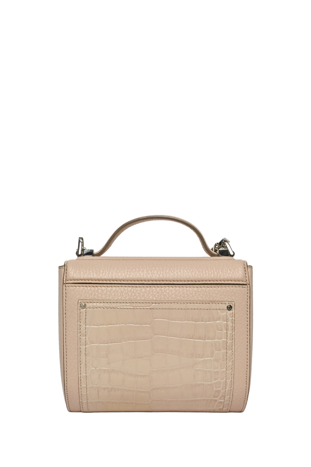 Givenchy 2016 Mini Croc Embossed Pandora Box Crossbody