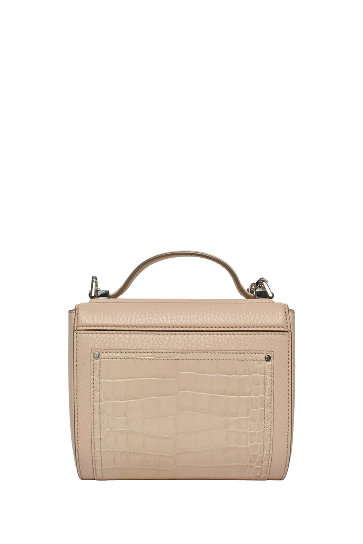 Givenchy 2016 Mini Croc Embossed Pandora Box Crossbody