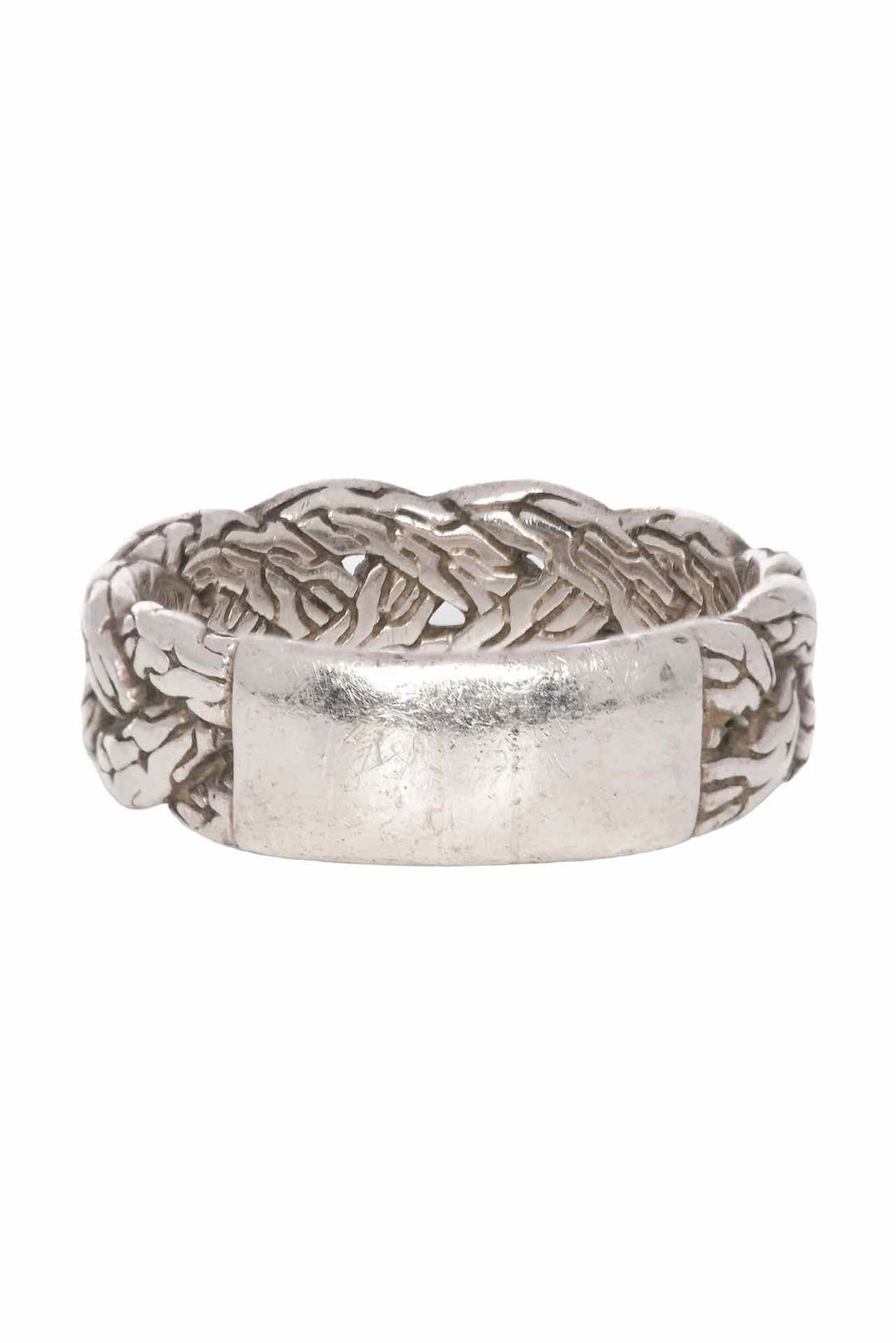 John Hardy Size 8 Braided Diamond Ring