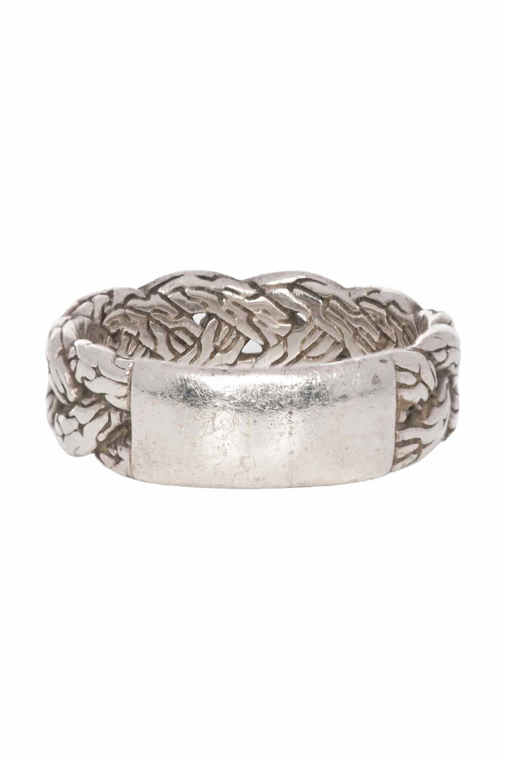 John Hardy Size 8 Braided Diamond Ring