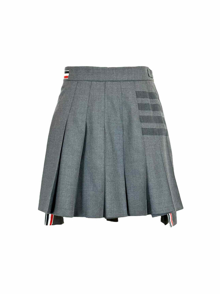 Thom Browne Size 42 Pleated Mini Skirt