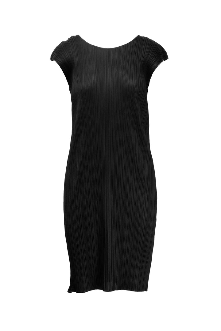 Pleats Please Size 3 Basics Sleeveless Pleated Midi Dress
