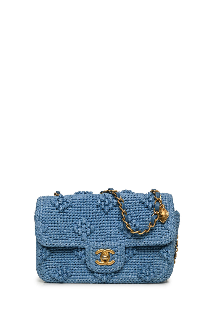 Chanel Small Dolce Raffia Flap Bag