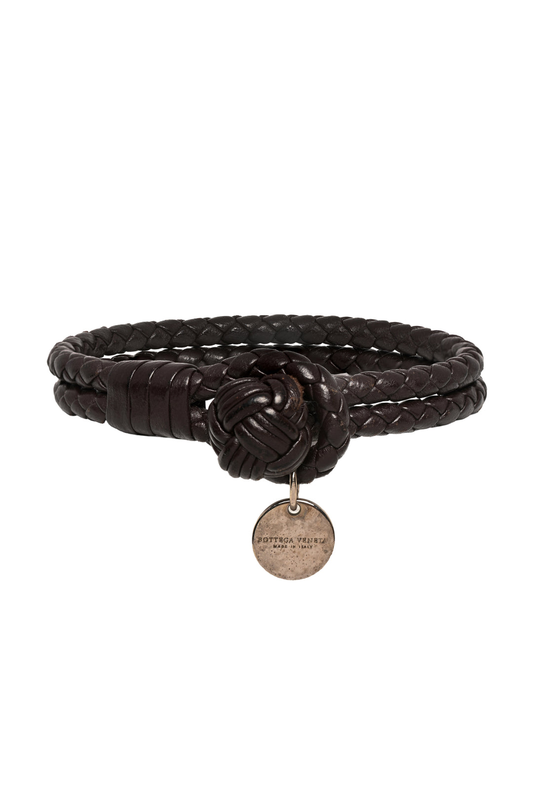 Bottega Veneta Braided Nappa Leather Double Strand Knot Bracelet