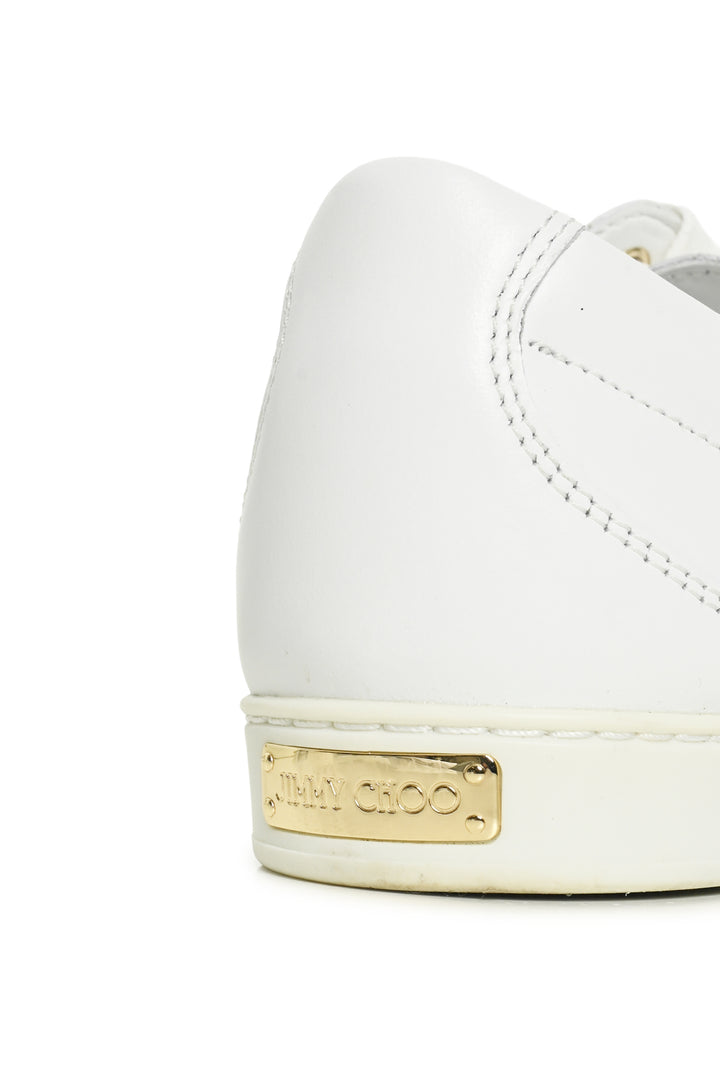 Jimmy Choo Size 36.5 Glitter Logo Sneakers