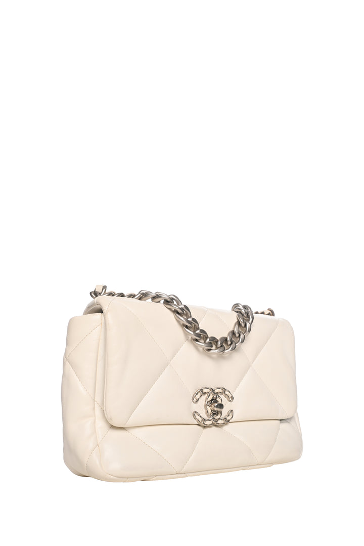 Chanel Goatskin Quilted Medium 19 Flap Bag