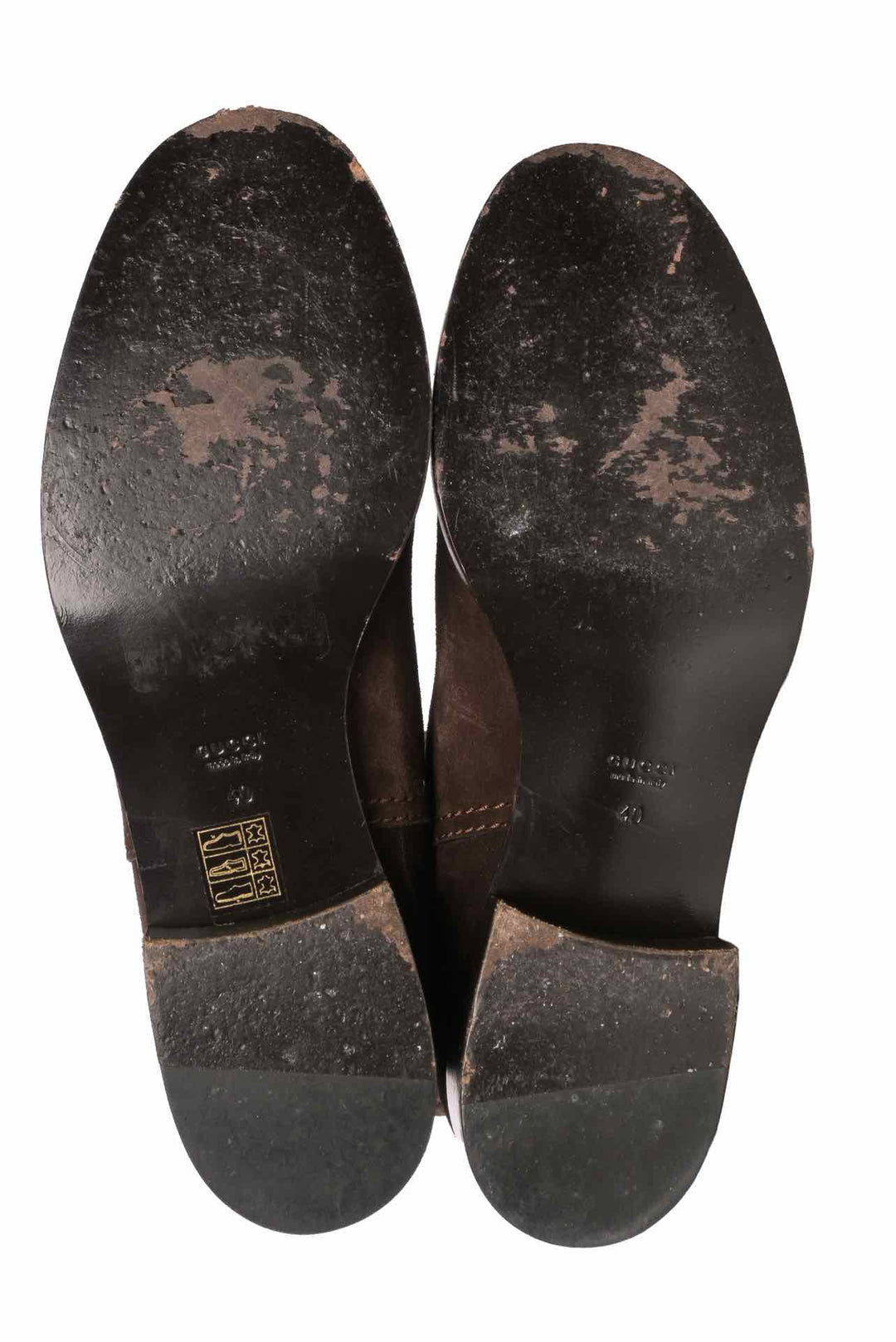 Gucci Size 40 Bamboo Buckle Suede Riding Boots