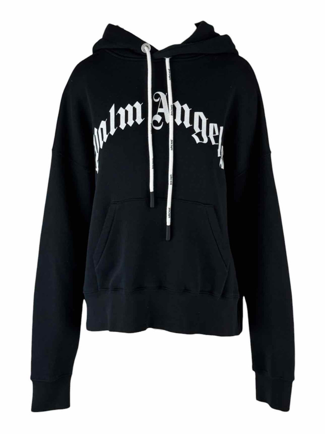 Palm Angels Size S Curved Logo Print Sweatshirt